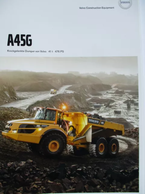 Volvo  Baumaschinen  Prospekt  Knickgelenkter  Dumper  A 45 G  Neu