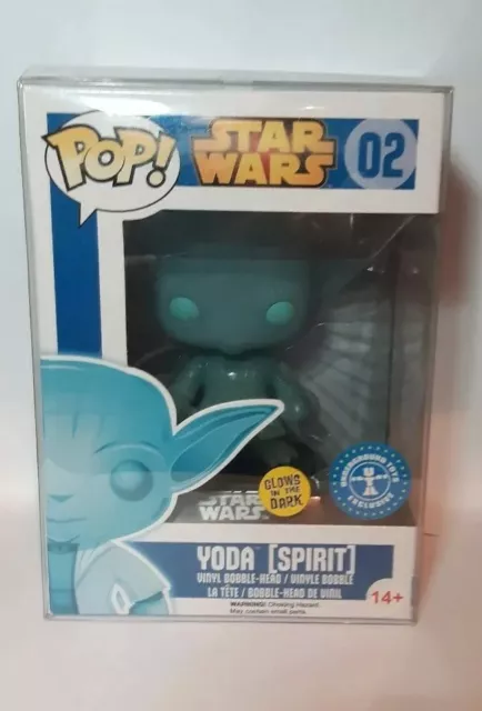 Funko Pop! YODA GLOW IN THE DARK #02 EXCLUSIVE STAR WARS HTF