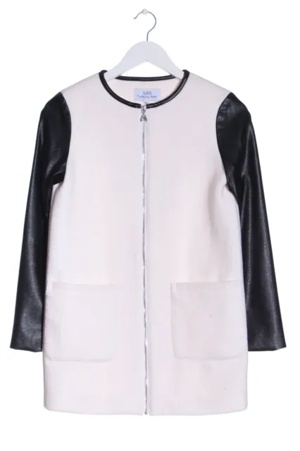 PATRIZIA PEPE Cappotto a maglia Donna Taglia IT 46 nero-bianco sporco