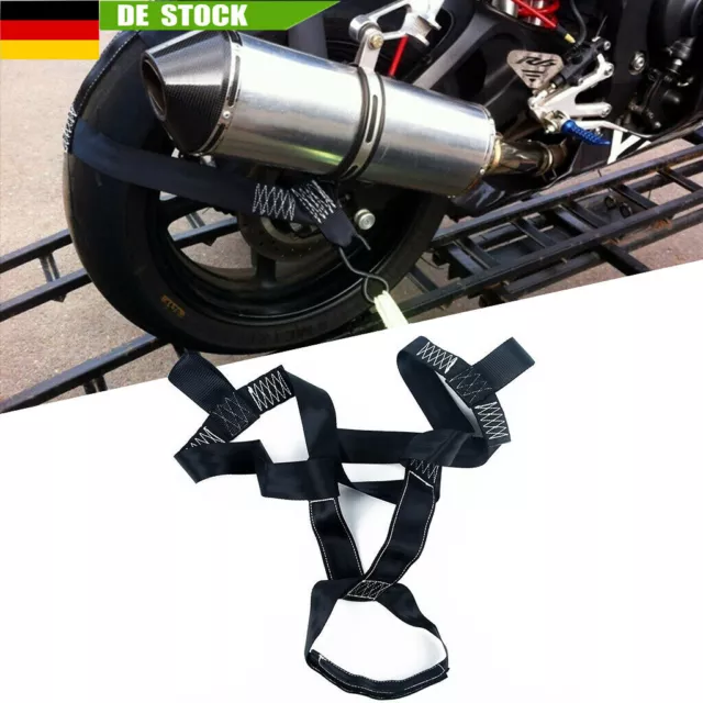 Tyre Fixing Zurrgurt Für Motorrad Spanngurt Transport Befestigungsband Schwarz