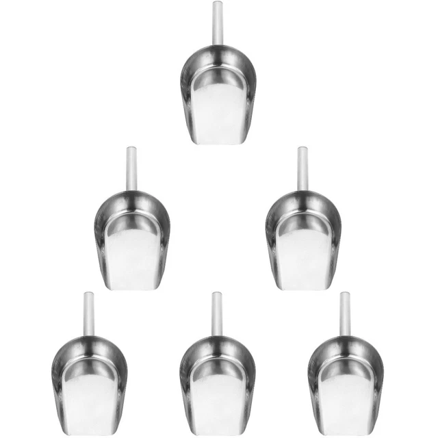 6 piezas cuchara de hielo de acero inoxidable cuchara de alimentos multiuso grano de harina