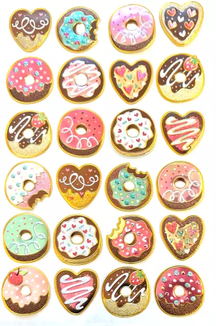 Donut Love Foil Hearts Stickers Planner Party Valentine's Day Crafts Teacher