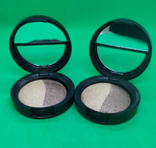 Laura Geller Baked Color Intense Eye Shadow Duo DOLCE/ RAISIN (LOT OF 2)  u/b