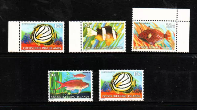 Mnh Set " Fish Definitive " Îles Cocos (Keeling) 1979 - 1980