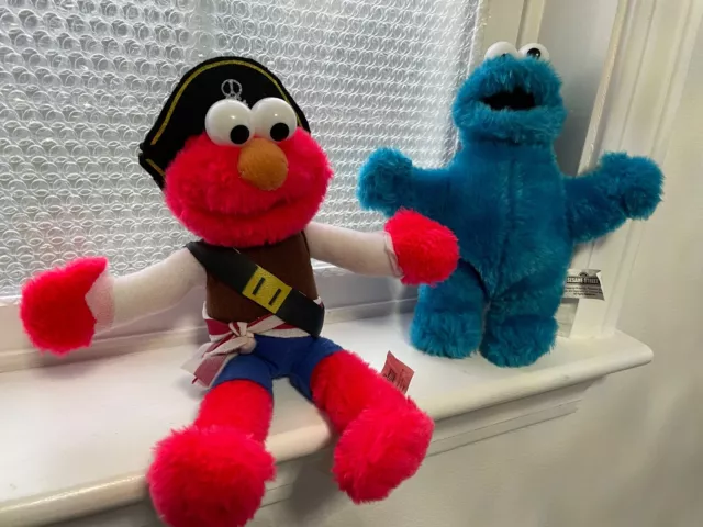 Sesame Street  Pirate Elmo & Cookie Monster 2 Plush