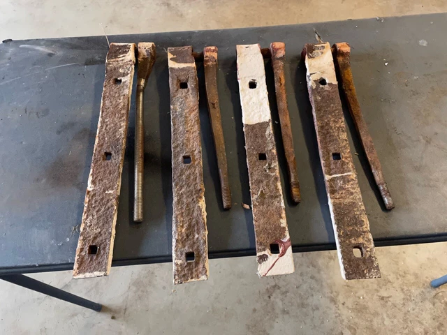 Antique Primitive Large Forged Strap Hinges  Barn Door Gate