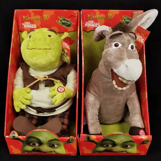 SHREK 2 LARGE Talking Plush Shrek Donkey Working With Batteries RMF43 shrek-2-large-talking-plush-shrek-donkey-working-with-batteries-rmf43