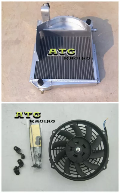 For Austin Healey Sprite Bugeye Frogeye/MG Midget 948/1098 Radiator+Fan