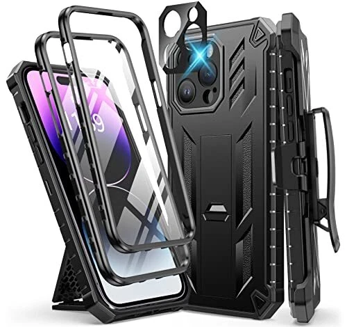 FNTCASE for iPhone 14 Pro Max Case Military Grade Rugged Cell Phone Cover wit...