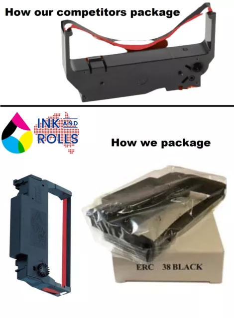 5x  NoN-OEM ERC-30 34 38 Black Ribbon  for EPSON