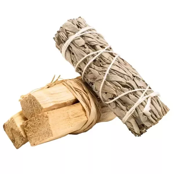 Weiße Salbei Weihrauch Cebador Set Räuchern 20-30 g + Palo Santo Holz 25 g