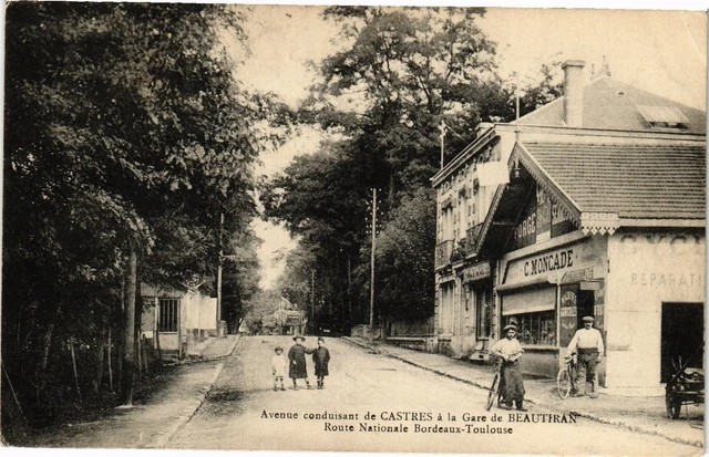 CPA AK Avenue Driving from Castres to Beautiran Station (192897)