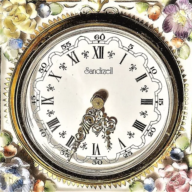 Niedliche-Hübsche Reloj de Mesa "SANDIZELL ", Vintage, Cuarzo, Buena las Chispas