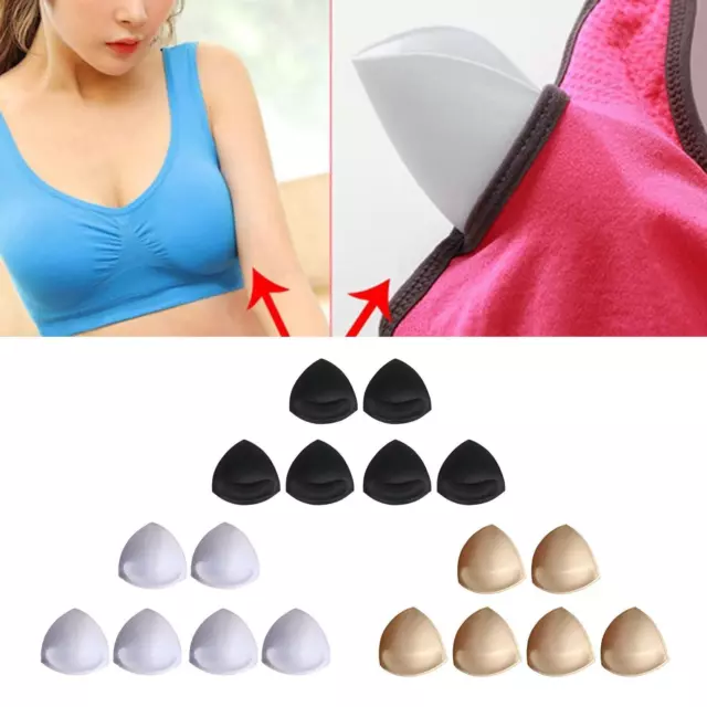 3 Pairs Triangle Bra Inserts Pads Removable Bra Cups Inserts for Sports Yoga