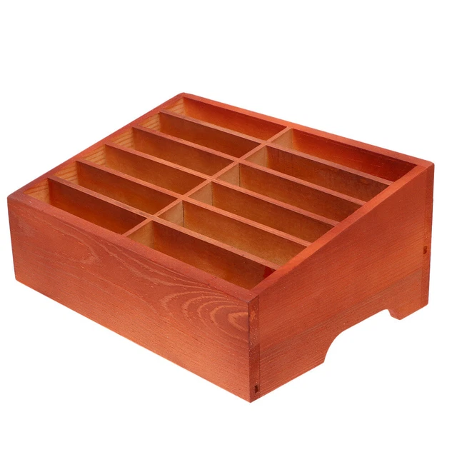 Scatola portaoggetti cellulare in legno 12 griglie supporto cellulare studente da telefoni da ufficio