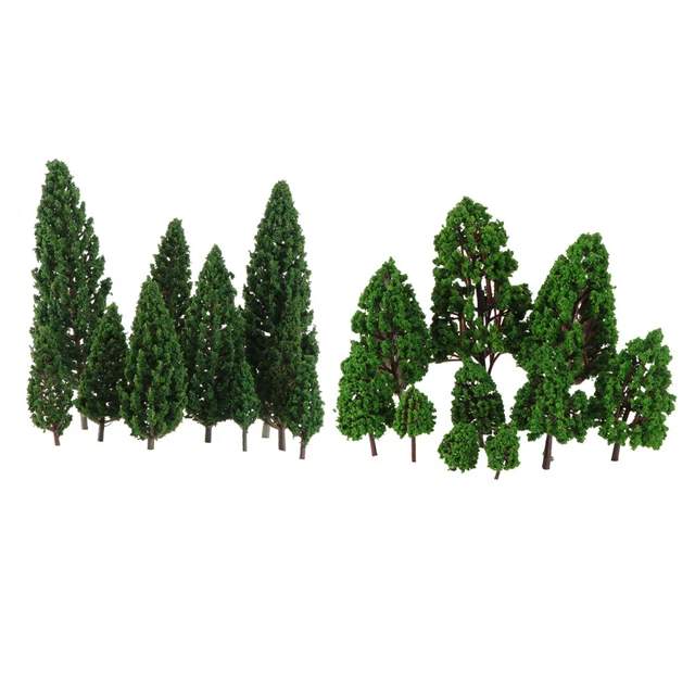 22 Pcs Mini Christmas Tree Diorama Trees Flocked Sand Table
