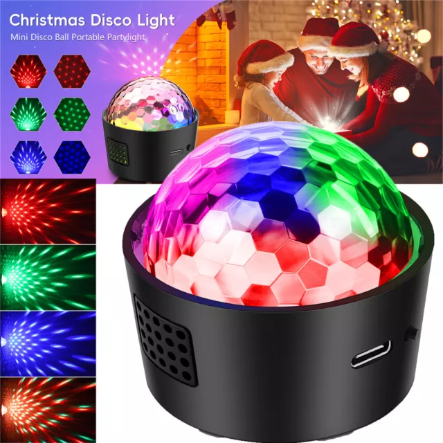 Magic Ball Light RGB Rotating Party Light Sound Activated LED Night Light Disco