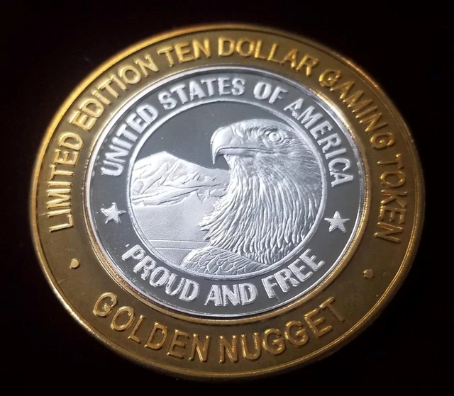 .999 Silver Strike | $10 Gambling Token | Golden Nugget | USA Proud and Free