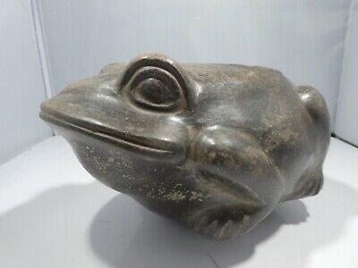 Authentic  Pre Columbian Blackware Moche Frog Vessel From Major Auction House