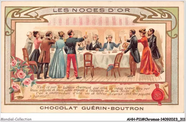 AHHP11-2157 - CHROMOS - CHOCOLAT-GUERIN-BOUTRON - PARIS - les noces d'or - 10,