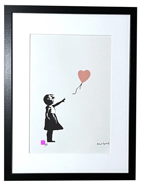 Banksy Original M Arts Edition Lithographie Signée Numérotée /150 + CADRE INCLUS