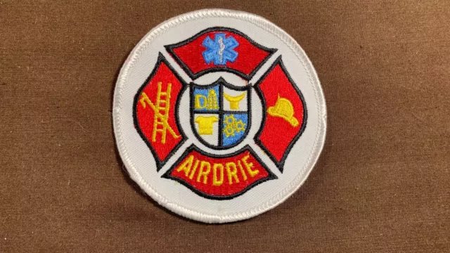 Airdrie Alberta Canada Ambulance Fire Department Patch Firefighter EMS Vintage