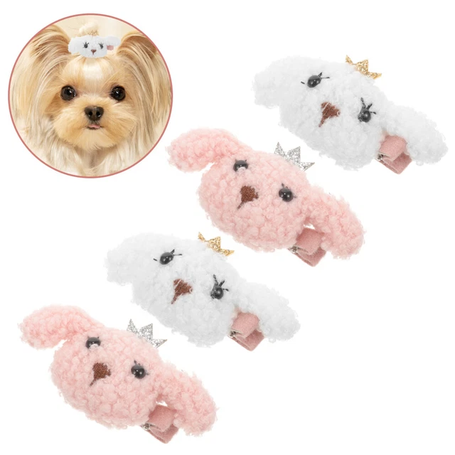 4 pz forcine per pettine stile cucciolo per animali domestici copricapelli per cane cane bambino