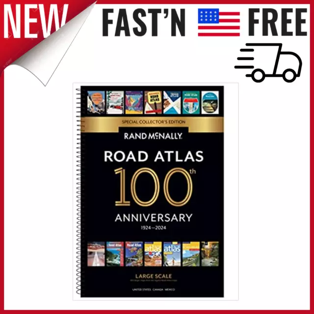 2024 LARGE SCALE Road Atlas 100th Anniversary Collector's Edition Road