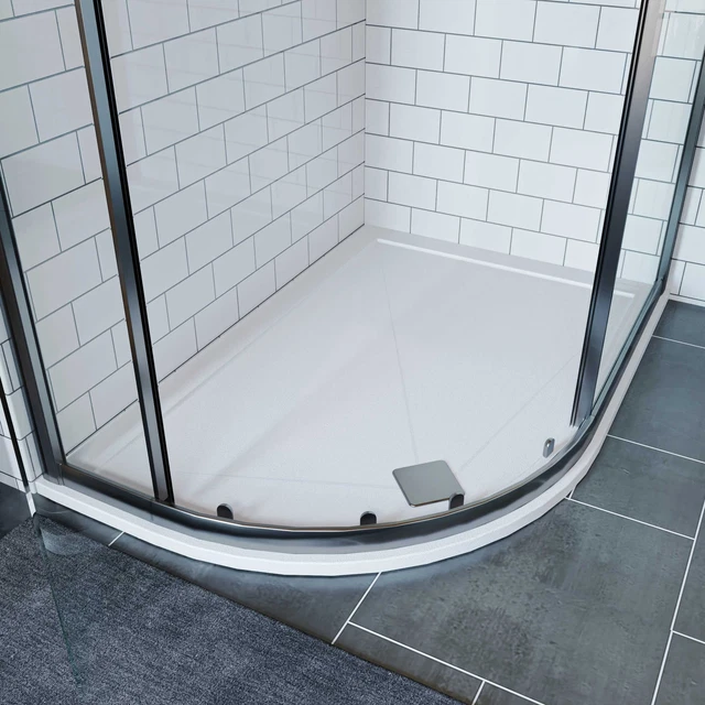 SIGNATURE HARBOUR OFFSET Quadrant AntiSlip Shower Tray Waste 1200mm x