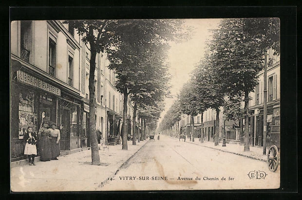 CPA Vitry-sur-Seine, Avenue du Chemin de fer