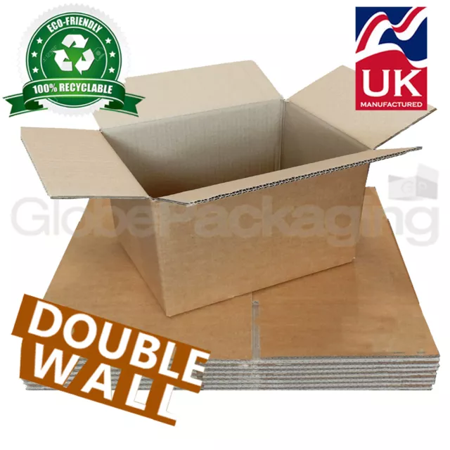 Double Wall Cardboard Boxes - Eco Friendly Strong Packing Removal Storage Boxes