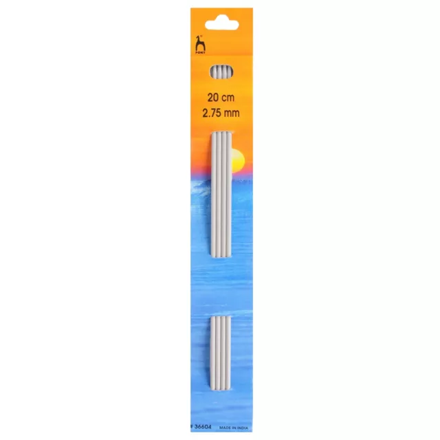 Agujas de tejer de doble extremo: conjunto de cuatro: 20 mm x 2,75 mm - P36604 - CORREO GRATUITO