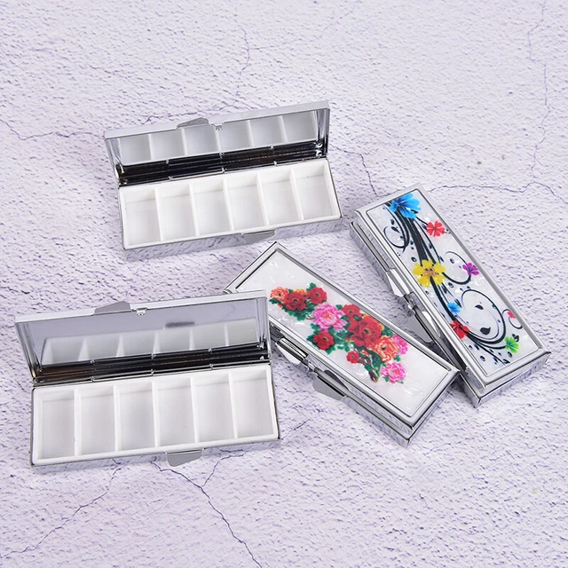 Metal Travel Pill Box Medicine Organizer Container Jewelry Case Storage Box  BII