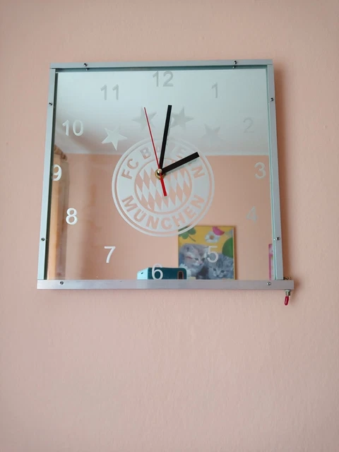 Wanduhr FC Bayern Spiegelglas