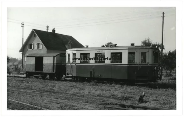 Orig. Foto MEG Triebwagen Lokomotive T7 mit Wagen PW15 Bahnhof Schwarztach 1962