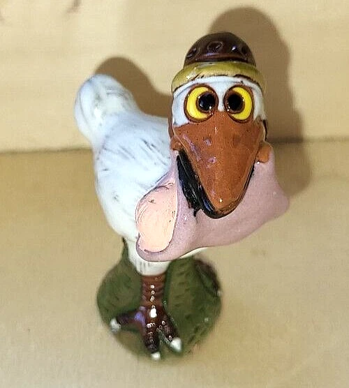 New Leps Figurine Clay Folk Art Peru Figurine Stork with Baby