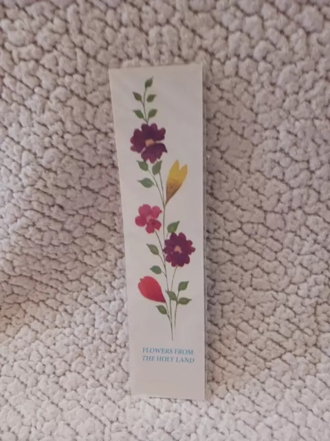 Vintage Flowers From The Holy Land Bookmark Jerusalem Israel