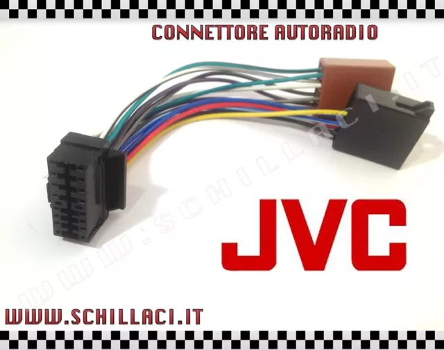 Connettore adattatore ISO autoradio JVC 16 contatti installazione car stereo