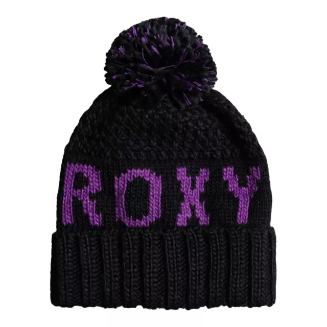 Roxy L88214 Women's Black/Purple Tonic Beanie One Size 3