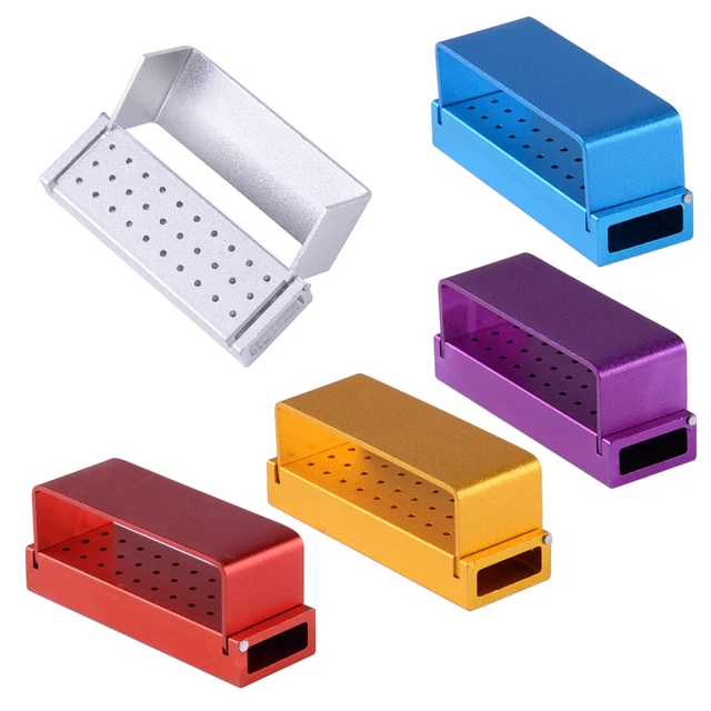 PRO DENTAL BUR Burs Holder Block Disinfection Box Autoclave 30 Holes 5