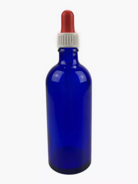 Sala Blauglasflasche DIN 18 Pipettenflasche Pipette weiß-rot 100 ml