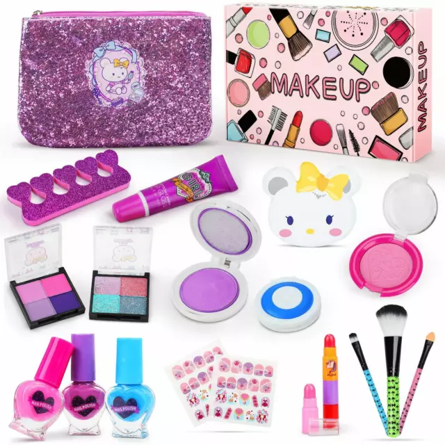 59 PCS Kit de Maquillage Enfant Fille - Sécurisé Lavable Kit de