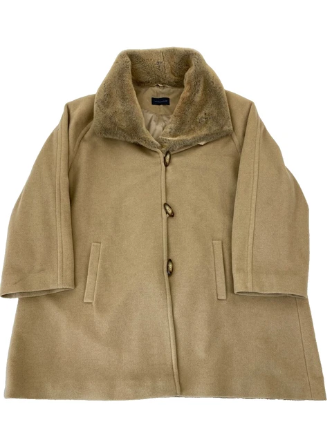 LADIES WINDSMOOR CAMEL Wool Angora Coat Size UK 20 Detachable Collar 39.99 PicClick UK