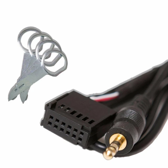 Ford C-Max Aux IN Input Adapter for IPOD MP3 with Radio Release Pins Keys