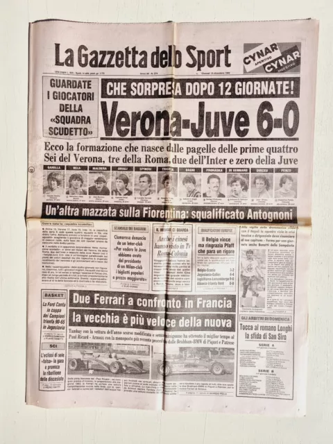 Journal Screen Sport 16 December 1982 Verona - Juventus - Ferrari - Abdulah