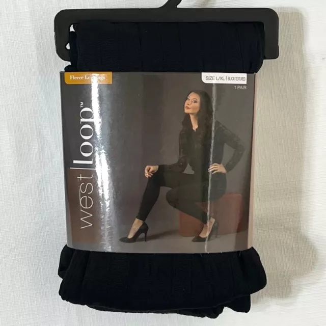 NEW Womens West Loop Soft Fleece Cranberry Leggings L-XL 12-16  polyester/spandex
