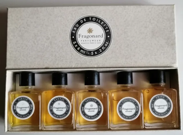 COFFRET DE 5 miniatures de parfum de FRAGONARD EDT 5 x 6 ml pleines. rare  EUR 9,60 - PicClick FR
