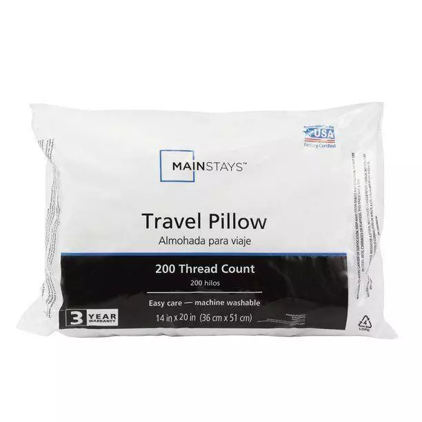 Mainstay Soft Comfort Memory Foam Travel Neck Head Pillow Complete Rest Pillows