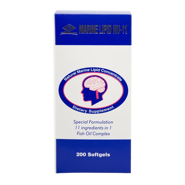 NuHealth Marine Lipid Nu 11 Complejo 200 Gemelos Salud Cerebral HECHO EN EE. UU.