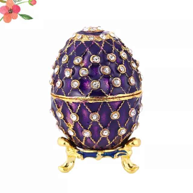 Funkelnden Schmuck Box Emaillierten Ei Sammlung Faberge Schmuck Organizer